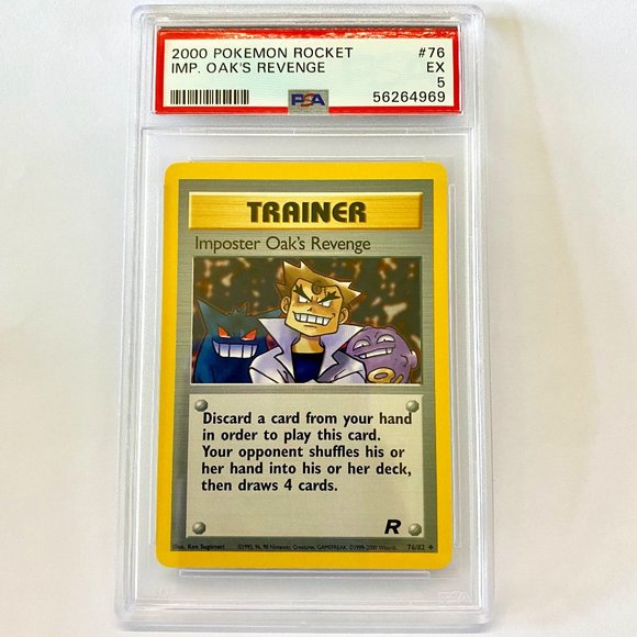 Pokemon Other - PSA 5 IMPOSTER OAK'S REVENGE EX 76 │ Team Rocket Unlimitd │2000 Pokémon 56264969